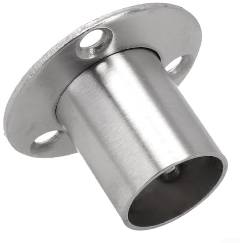 Supporto per tubi in acciaio inox con staffe flangiate per applicazioni di guardaroba e display (19 mm)