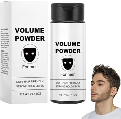 40g Texturpuder für Männer,Natürliche Volumen Puder Haare,Lang anhaltendes Texturpuder,Starker Halt Stylingpuder für Männer mit Matt Effekt,Verleiht Sofort Textur und Volumen für aller Haartypen