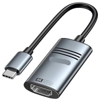 Compatible Avec Essager, Adaptateur HDMI Vers USB-C 8K@60Hz Compatible Avec IPhone/MacBook/Samsung, S24 Et Convertisseur TV 4K 144Hz.(8K 60Hz)