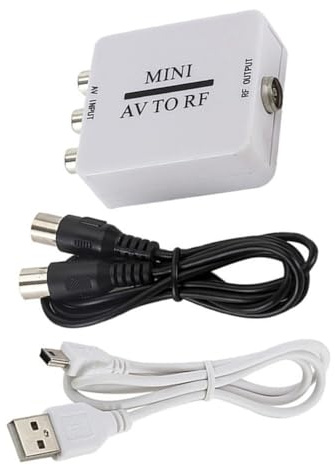 UTTASU Pour convertisseur RCA/composite vers AV RF/coaxial, modulateur AV 2 RF, adaptateur coaxial