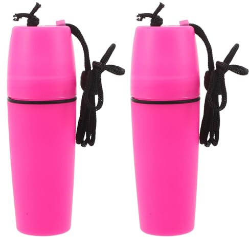 Homoyoyo Caja Estanca para Playa 2 Piezas, Recipiente de Plástico Sellado Rosa Resistente al Agua y Arena, Compacto y Portátil para Deportes Acuáticos y Snorkel