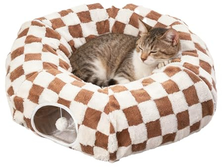 Lektunnel För - Husdjursprodukter,Katt Donut Tunnel - för Smådjur Hund Kanin Inomhus Vardagsrum Balkong Lägenhet Studentkorridor Vinter