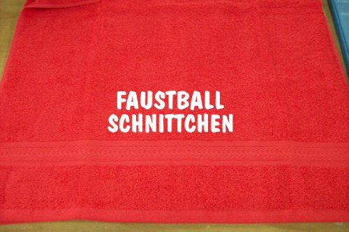 Faustball Schnittchen; Badetuch Sport, rot