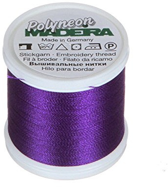 Madeira 9845 – – 1922 2-lagig Polyneon Polyester Stickgarn, 40 wt/135D 440 YD, Dark Purple