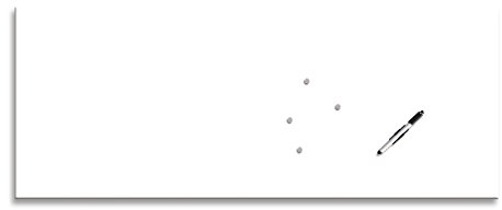 Eurographics MB-WHITE50125 Memo Board, Magnet- und Schreibtafel aus Glas, inklusive Stift und Magnete, inklusive Stift und Magnete, 50 x 125 cm, weiß