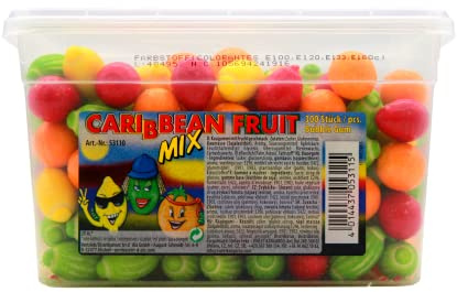 Fizzy Fruits Carribean Mix Bubble Gum 300er 1,7kg