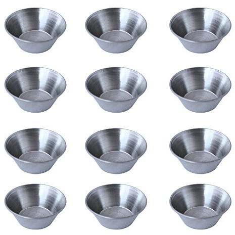 Stainless Steel Portion Cups Sauce Cups, 1.5 oz, Silver
