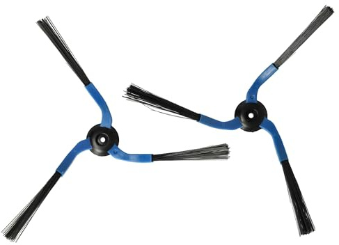 vhbw 2X Seitenbürste kompatibel mit Samsung Navibot SR8895 Saugroboter - Reinigungsbürsten Set, Links/rechts, schwarz/blau