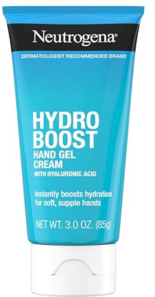 Neutrogena Hydro Boost Hydrating Hand Gel Cream with Hyaluronic Acid for Instantly Quenched, Soft & Supple Hands, Lightweight, Non-Greasy & Quick Absorbing Hand Lotion, Travel Size, 3 Oz