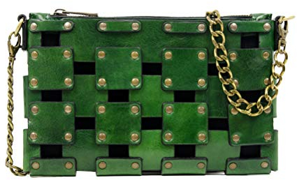 Time Resistance Leder Clutch - Handtasche Damen - Schultertasche aus Leder - Tragetasche - Tasche für Damen