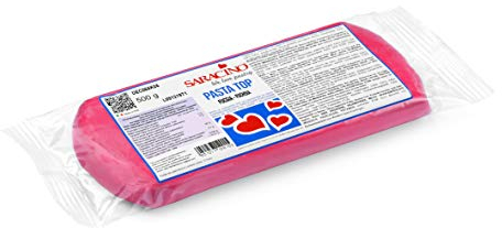 Saracino Pasta Di Zucchero Top Fucsia Per Copertura Da 500 g Made In Italy