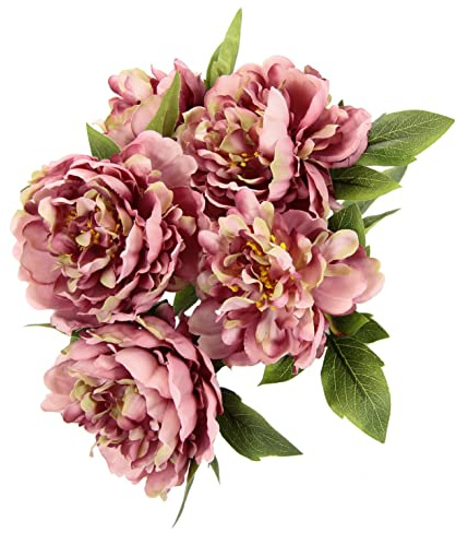 Künstlicher Päonienbusch Päonienbouquet Kunstblumen Strauß Bouquet Arrangement Seidenblumen Pfingstrose Bauernrose Päonien Päonie Blumenstrauß Blumenbouquet Blumenarrangements Deko Hochzeit