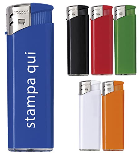 Accendini Personalizzati Regalo Aziendale Gadget Promozionali Pubblicitari Personalizzabili per Aziende Eventi Fiere Matrimonio Pubblicità Stampati con Logo Nome o Frase (200)