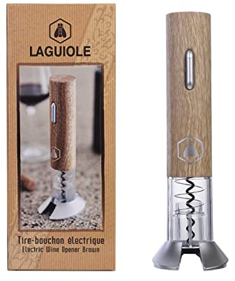 LAGUIOLE - LAGUIOLE,Tire-Bouchon Electrique, Ouvre-Bouteille Electrique, Automatique, Bois et Argent