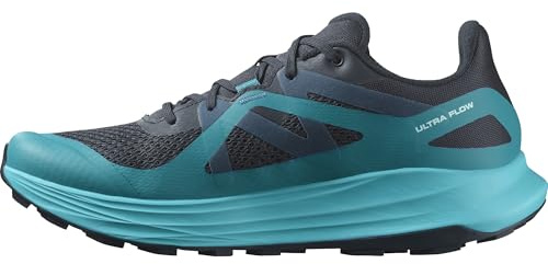 Salomon Ultra Flow Men's Trail Running Shoes, Instant Comfort, Road to Trail Cushioning, and Mixed Terrain Ready, Carbon, 10.5