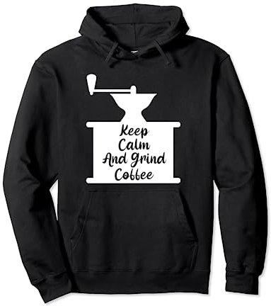 Moulin à café manuel drôle tenue grains de café broyage Sweat à Capuche