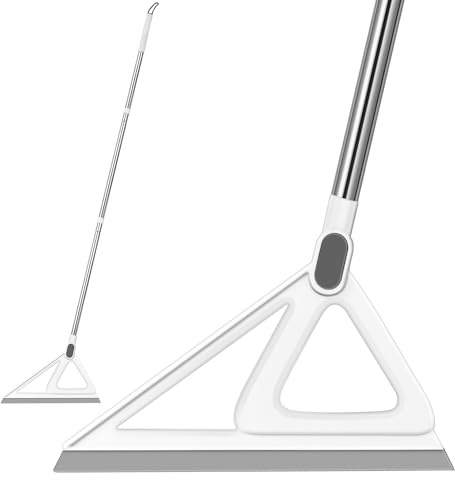 Multifunction Magic Broom, Squeegee Broom for Floor, Rubber Silicone Broom for Floor Cleaning, Magic Broom Sweeper for Living Room, Kitchen, Bathroom-Easy Dry The Glass (Grey, 54 INCH)