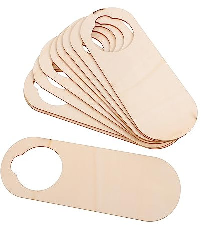 HOOTNEE 10 Stück Holzschild Blanko Hängend Diy Naturholz Tür Zeichen Rohholz Schilder Für Malerei Schnitzen