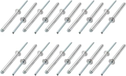 Befestigungsnieten, Muttern, Schrauben, Bolzen, Nieten, Verbindungselemente, Schrauben, 5 x 45/50 mm, offene Blindnieten aus Aluminium/Stahl, verwendet for Flugzeugmaschinen, elektrische Geräte, Möbel