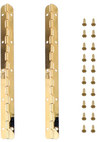 Homoyoyo 2pcs 190mm Hinge Door Fixing Hinge Cupboard s Stainless Steel Piano Brass Piano Heavy Duty Continuous Humidor Hardware Zinc Alloy Cabinet