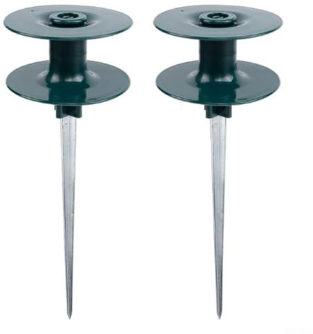 Schützen Sie Ihre Pflanzen mit robusten Zink-Metallspießen, glatte Rollenführung für Schlauch (2 Stück)