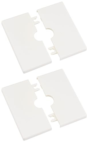 UFURMATE Rohrwandabdeckungen, 2 Stück 16mm ABS Kunststoffe selbstklebende Rohrplattenabdeckungen dekorative Rohrlochabdeckungen für Rohrrohrdekoration (Perlweiß)