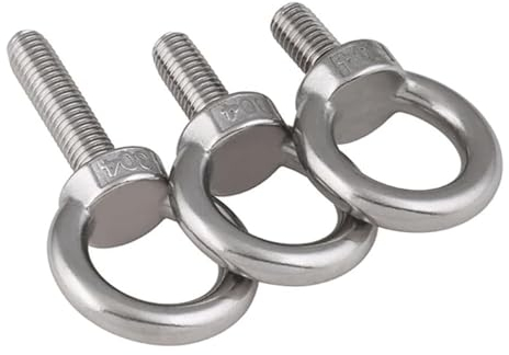 NHEISSCF Ringschraube, Ringmuttern, 5 Stück Ringschraube M5 M6 M8 M10 M12 Ringmutter Edelstahl Mutter Schraube Fischaugenauge Schleifring Hakenmutter Schraube langlebig