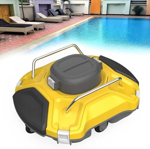 Underwater Automatic Pool Vacuum Cleaner, Fully Automatic Swimming Pool Cleaning Robot for In-Ground Pools, 90mins Working Time, Self-Parking