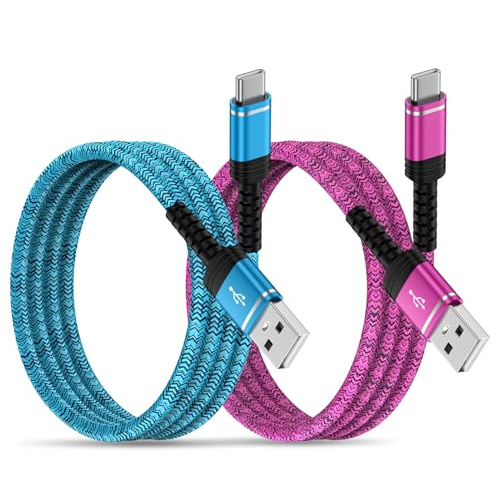 USB auf USB C Ladekabel Schnellladekabel Typ C Handy Ladekabel Aufladekabel | [2Stück 0.9m] USB-C Kable Datenkabel Handyladekabel für Samsung Galaxy S26 S25 S24 S23 S22 S21 S20 A17 A57 A16 A56 A26 A55