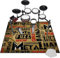 Drum Teppich - Trommelmatte - rutschfeste Trommel Teppiche 160 x 140 cm - Schallschutzmatte rutschfeste Music Carpet Innen und Außen - Akustik Elektrisches Schlagzeug Teppich für Studio - Wohnung