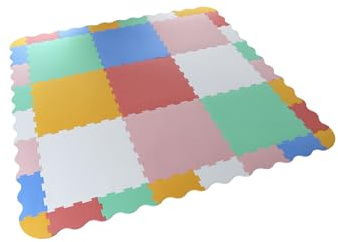 VERTBAUDET Baby Puzzle-Spielmatte, 9 Teile mit gewelltem Rand mehrfarbig
