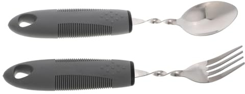 NIYANGLE Cubiertos Adaptables Cucharas Para Personas Discapacidad Mango Reforzado