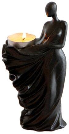 Artistic Figure Candlestick - Modern Decor, Unique Stand | Abstract Resin Candle Sculpture, Creative Accent Display Living Room Room, Fireplace Mantel, Gift Ideas For Home