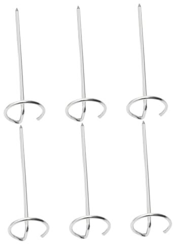 Garneck 6 Spiedini in Acciaio Inox per Barbecue, per Verdure e Frutti di Mare, Robusti e Facili da Usare, per Griglia e Cucina All'aperto