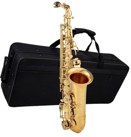 Goldlackiertes Professionelles Altsaxophon Es Altsaxophon Instrument Für Anfänger Und Erwachsene Gold