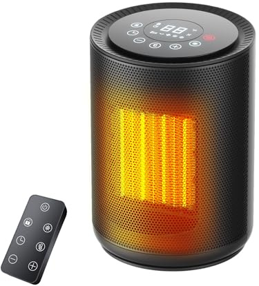 ZAFRO Space Heater for Indoor Use, Portable Electric Heaters with Digital Display and Remote, 2025 Upgraded, 24H Timer, 5 Mode, Thermostat, 1500W PTC Ceramic Fast Heat Safety for Home Office Bedroom