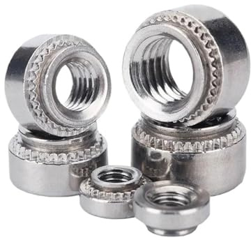 Dado autobloccante M3 M4 M5 M6 M8 M10 in acciaio inossidabile 316 A4 CLS Inserto for dadi Rivnut Pressa for dadi a pressare Piastra 0,8-3,2 mm(M10-1(5pcs))