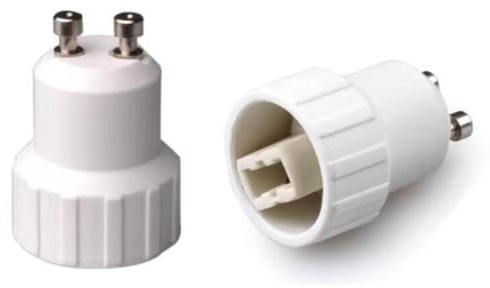 Sharplace 2 Pezzi Da Adattatore per Lampadina Gu10 a G9, 110v-240v Portalampada Convertitore in Plastica per Prese Di Luce, Lunghezza 40 Mm