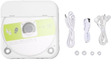 Denash Lecteur CD Portable, Lecteur CD de Voiture Bluetooth avec Son Haute fidélité avec Port AUX 3,5 Mm et Radio FM, pour Les Déplacements à Domicile et en Extérieur