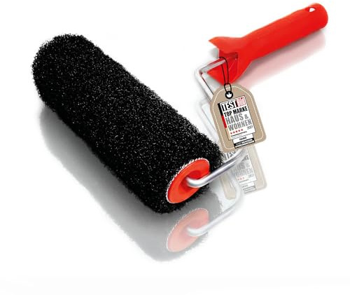 mako Spachtelwalzen-Set 2-teilig – Spachtelmasse & Rollputz | Spezialwalze mit 22 cm Arbeitsbreite, 8 mm Stahlbügel, fusselarm, formstabil für gleichmäßigen Auftrag