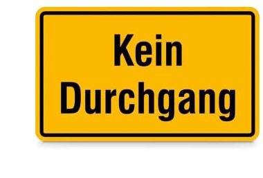 Betriebsausstattung24 Kein Durchgang - Aluminium, geprägt - Größe 25x15 cm - Hinweisschild zur Grundbesitzkennzeichnung