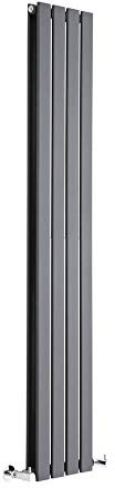 MILANO Anthracite Vertical Double Flat Panel Radiator 1600 x 280mm