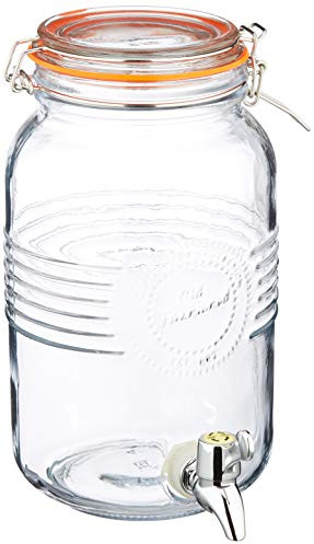 Zassenhaus Getränkespender Old Fashion 3 Liter Glas – Zapfhahn, Bügelverschluss, Gartenparty