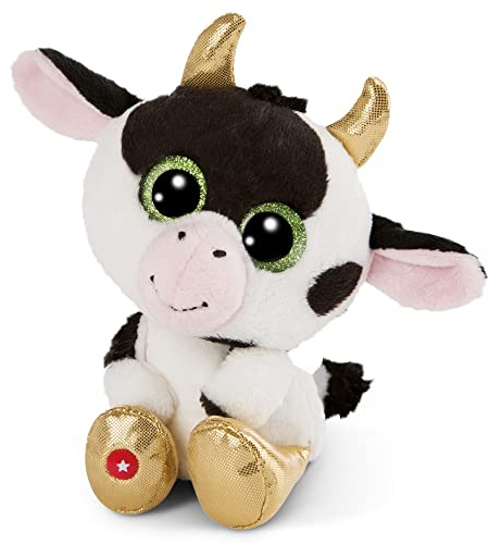 NICI Glubschis: Das Original – Glubschis Kuh Moolon 25cm – Kuscheltier Kuh mit großen Augen – Flauschiges Plüschtier mit großen Glitzeraugen – Schmusetier für Kuscheltierliebhaber