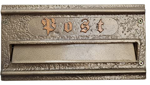 Cassetta postale da incasso in acciaio inox pressofuso (oro antico)