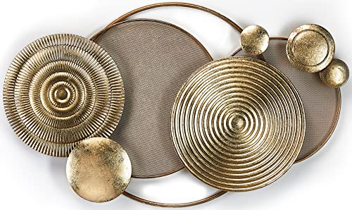 Kobolo Wandbild Wanddeko Metallbild 3D - GOLDEN - aus Metall in Gold