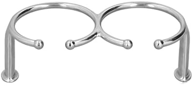 Getränkehalter Edelstahl Becherhalter Doppeltem Offenem Ring Design Tassen Halter für Boot, Marine, Kajak, Tisch, Wohnmobil, Wohnmobil