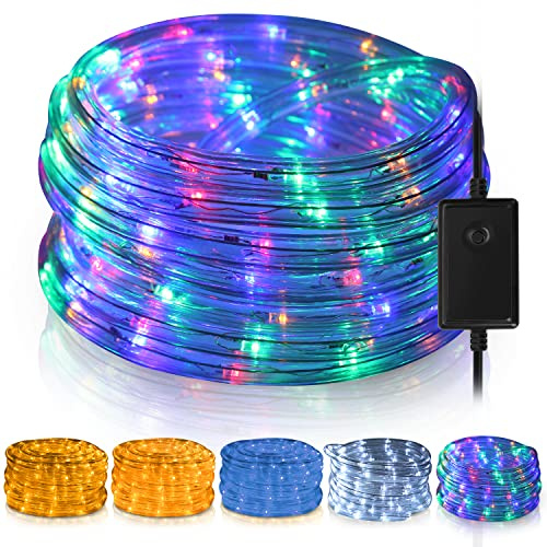 SWANEW LED Lichterschlauch, 20M 480 LEDs lichtschlauch Lichterkette außen, IP20 Wasserfest Led Schlauch außen, Garten-Party-Festbeleuchtung (farbig