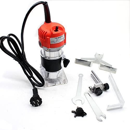 Utensile per fresatura superiore compatto, 800 W, fresatrice elettrica in legno, fresatrice per palmi regolabile in altezza, lavorazione del legno, fresatrice professionale per legno, motore in filo