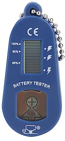 JUOPZKENN LCD Screen Display Hearing Aid Battery Tester,Durable Battery Measuring Device,Pocket Hearing Aid Battery Tester,Plastic Key Circle Design for Hearing Aid